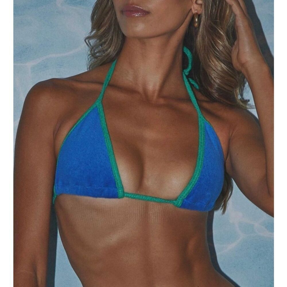 Peppermayo Terry Bikini Set | Blue and Green size 2